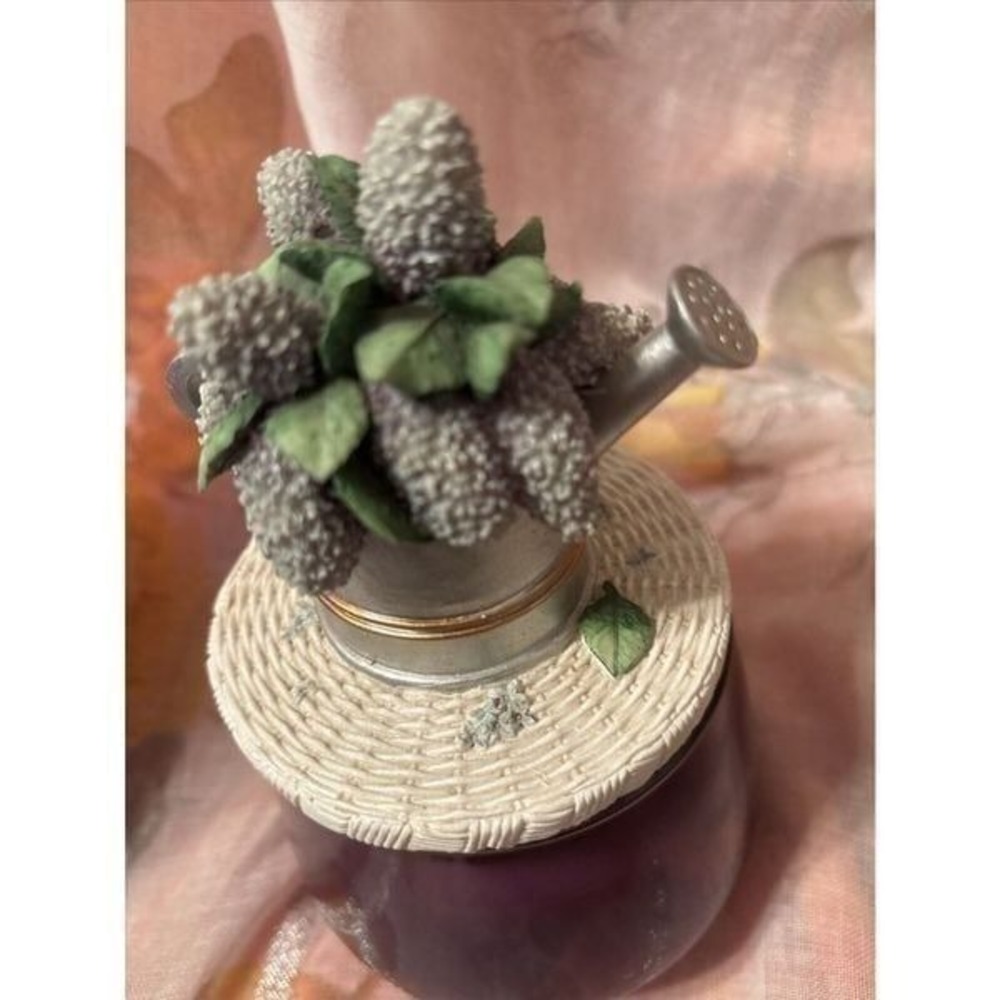 Our America Yankee Candle Topper Purple Flower In Silver Water Candle Cover - Picture 3 of 7